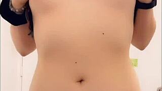 At work, she teased herself, masturbating her big clit and wet pussy, getting so horny with her big ass