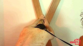 Latina punishes pervert slave with ball kicking and footjob.