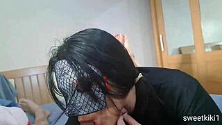 Home clip of sweetkiki1 sucking husband's dick and enjoying it