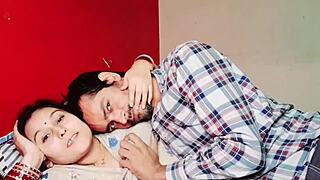 Big Cock Sucked Deeply Down the Throat on a Messy Bed