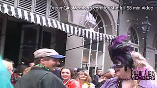 Man, freaks n' tits pop out on Fat Tuesday, wild public flashing