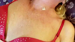 milf rips clothes for solo masturbation and toe sucking 😍