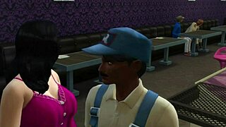 beautiful stripper gets fucked by the cleaning guy in the club