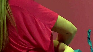 faye reagan and georgia jones are redhead friends enjoying a toy together