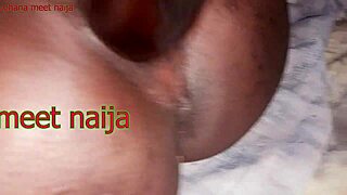 yo, check this onion booty ebony ghana girl banging a malt bottle! 🍾