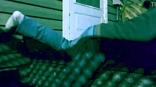 Time Lapse Stop Frame Stretch Against Steps At Night