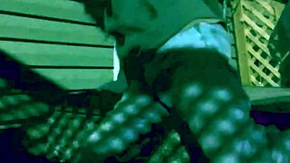 Time Lapse Stop Frame Stretch Against Steps At Night