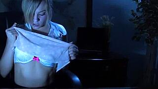 Dahlia Fingers Herself In The Dark, Teasing Her Pussy With Intrigue