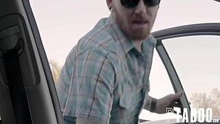 Johnny goodluck and victoria voxxx smile for the camera in a hardcore pov blowjob