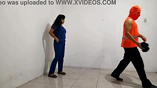 Hey, this dirty nurse flirts with the janitor and gives a sloppy blowjob! Real hospital action!