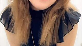 At work, she teased herself, masturbating her big clit and wet pussy, getting so horny with her big ass