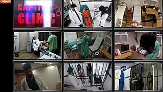 Голая за кулисами с Мелани Лопес в удаленном центре допросов, бондаж блуперы