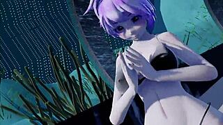 i watch mmd sailor girl striptease rip clothes so hot