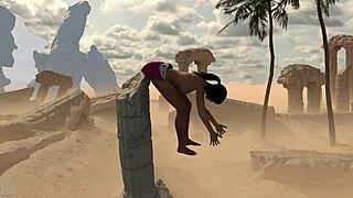 lara and sheva explore as dorky adventurers with clothes ripped