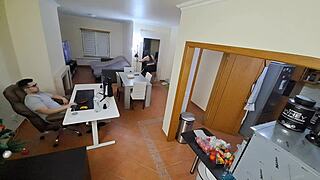 Maid in Flip Flops Gets Internal Cumshot Surprise