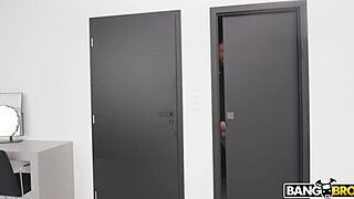 So, step dad Yanick Shaft sneaks up on Simon Kitty for a wild ride. He gives her a doggystyle pounding she won't forget!