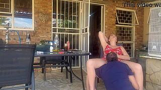 My Friend's Wife Is a Real Cheating Cumslut in Homemade Outdoor Action.