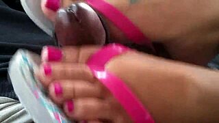 Jessica, give me that footjob and handjob in flip flops now!