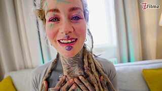 damn, double anal slut anuskatzz in wild gangbang with facial! 😈