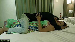 An unmarried couple, making love at home with the same passion