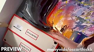 I can’t resist sneaking into daddy’s forbidden boot room for taboo play!