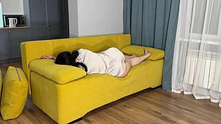 milf with big ass waited on sofa but got assfucked