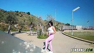 Fucking Hot Lola Bratz with Big Tits in a Public Outdoor Spot.