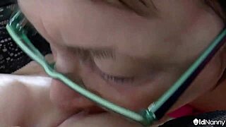 Curvy mature lesbian oldnanny explores licking pussy and using toys in a steamy session