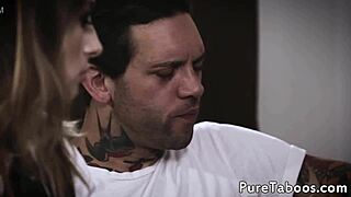 Smalltit stepsis deepthroats stepbro's cock