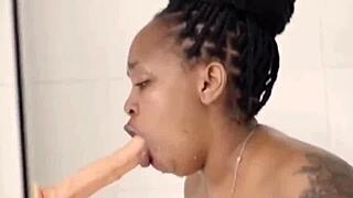 Does This BBW Ebony Thando Squirt with Dildo Toys?