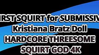 Kristina gets trained by Matt in bent over position