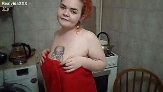 Chubby wife sips milk, then sucks cock and swallows cum 😋