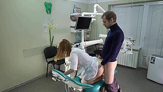 Doctor gets fucked doggy style in office during appointment