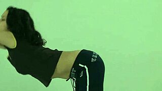 Yo, watch this sexy babe spread her hot legs just for you in athletic action!