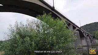 Hunt4K Guy Allows Stranger To Fuck Cute GF Liliane For Cash Outdoors