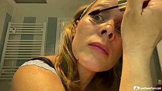 mom next door casually flaunts her fake tits for the neighbors.