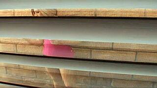 Hot Sexy Mom Bent Over in Stockings for Wild Bed Action