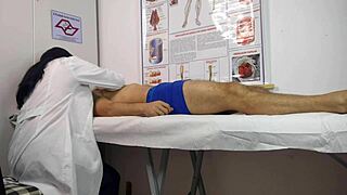 Big cock rises right in front of the Brazilian nurse for wild banging