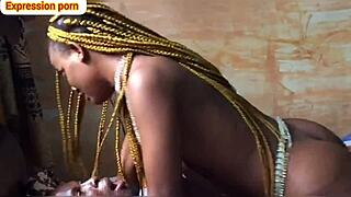 The horny wife eagerly rides her husband's cock in their homemade bedroom.