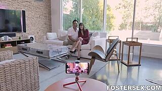 Foster Alex Coal gets punished hard after exposing family photo in garage