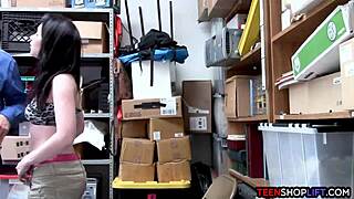 Stealing teen cutie gets slammed by security or faces jail time