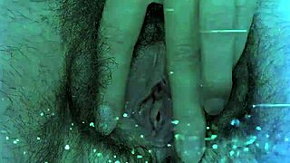 Vintage Taboo Pussy Play with Hairy Retro Babe Bent Over in Doggy Style