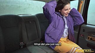 fake taxi milf trades her shaved pussy for a quick ride