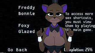damn, five nights at fuzzboobs with freddy giving wild titjob in cartoon sex!