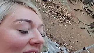 bent over in public for a risky facial