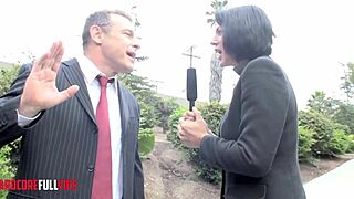 sexy news reporter craves a hard doggystyle pounding on air