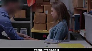 Teenlifters - Shy Blonde Teen 18+ Shoplifter Makes Sex Deal with Loss Prevention Officer - Brooke Bliss Ryan Mclane