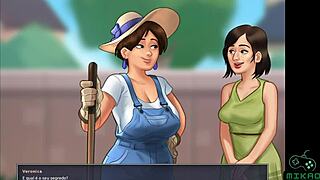Summertime Saga Ep 36 - Milf's huge tits covered in creamy action