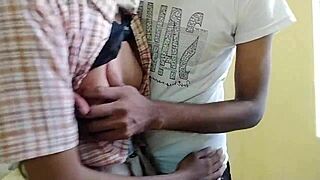 Clever student from village life in India is fucking with his girlfriend