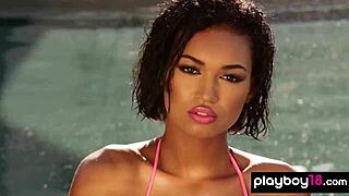 i'm noelle monique strippin' at the pool, gettin' all naked